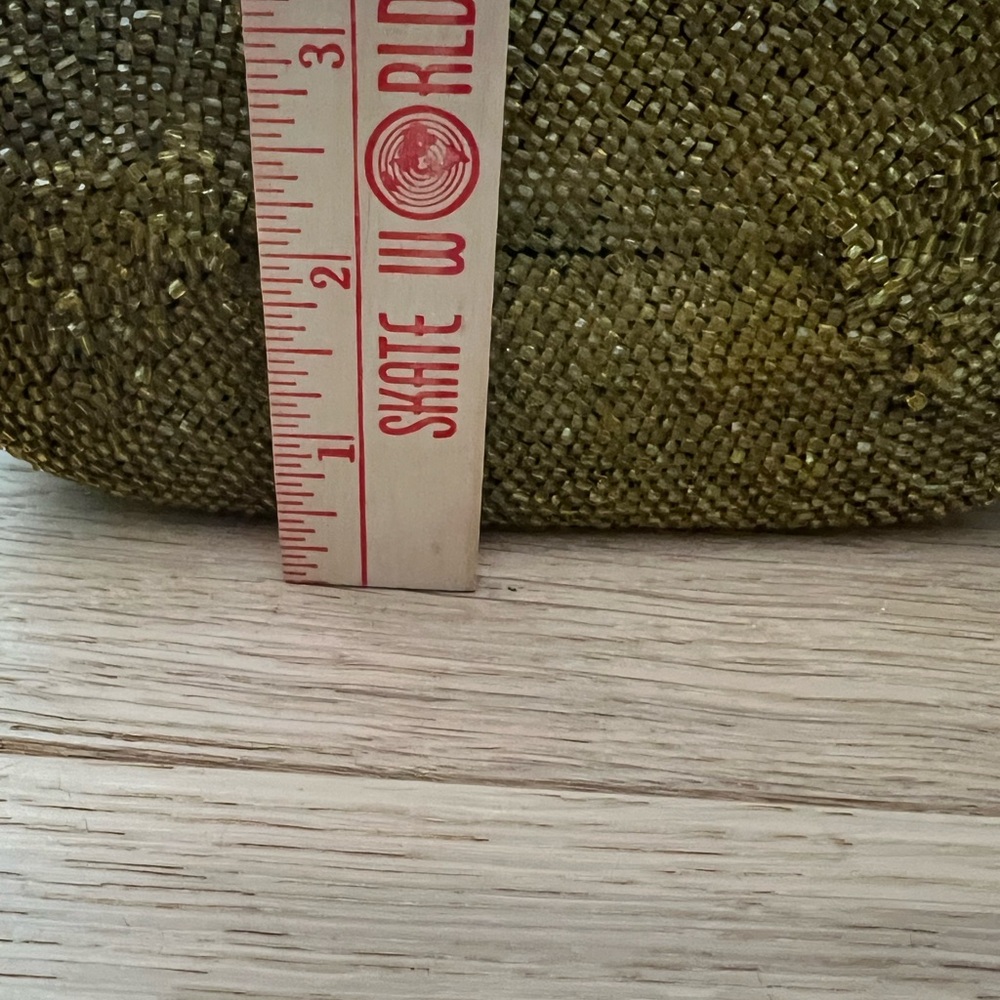 Elegant Vintage Beaded Green and Brown Handbag - Picture 8 of 9